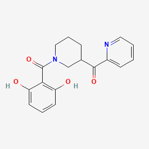 molecular formula C18H18N2O4 B5312836 [1-(2,6-dihydroxybenzoyl)piperidin-3-yl](pyridin-2-yl)methanone 
