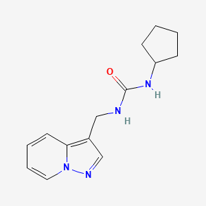 molecular formula C14H18N4O B5312843 N-cyclopentyl-N'-(pyrazolo[1,5-a]pyridin-3-ylmethyl)urea 
