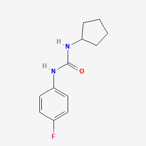 molecular formula C12H15FN2O B5312850 N-cyclopentyl-N'-(4-fluorophenyl)urea 