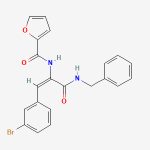 molecular formula C21H17BrN2O3 B5312857 (2E)-N-Benzyl-3-(3-bromophenyl)-2-[(furan-2-YL)formamido]prop-2-enamide 