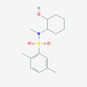 molecular formula C15H23NO3S B5312863 N-(2-hydroxycyclohexyl)-N,2,5-trimethylbenzenesulfonamide 
