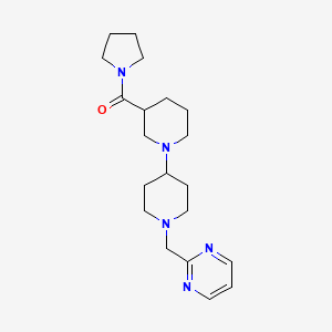 molecular formula C20H31N5O B5312873 1'-(pyrimidin-2-ylmethyl)-3-(pyrrolidin-1-ylcarbonyl)-1,4'-bipiperidine 