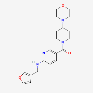 molecular formula C20H26N4O3 B5312877 N-(3-furylmethyl)-5-[(4-morpholin-4-ylpiperidin-1-yl)carbonyl]pyridin-2-amine 