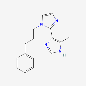 molecular formula C16H18N4 B5312881 5'-methyl-1-(3-phenylpropyl)-1H,3'H-2,4'-biimidazole 