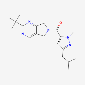 molecular formula C19H27N5O B5312888 2-tert-butyl-6-[(3-isobutyl-1-methyl-1H-pyrazol-5-yl)carbonyl]-6,7-dihydro-5H-pyrrolo[3,4-d]pyrimidine 