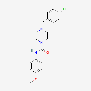 molecular formula C19H22ClN3O2 B5312930 4-[(4-chlorophenyl)methyl]-N-(4-methoxyphenyl)piperazine-1-carboxamide 