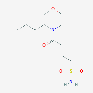 molecular formula C11H22N2O4S B5312935 4-oxo-4-(3-propylmorpholin-4-yl)butane-1-sulfonamide 