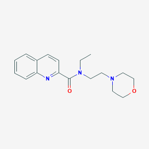 molecular formula C18H23N3O2 B5312947 N-ethyl-N-(2-morpholin-4-ylethyl)quinoline-2-carboxamide 