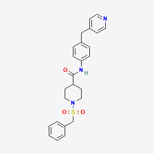 molecular formula C25H27N3O3S B5312968 1-(benzylsulfonyl)-N-[4-(4-pyridinylmethyl)phenyl]-4-piperidinecarboxamide 