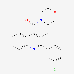 molecular formula C21H19ClN2O2 B5312975 2-(3-chlorophenyl)-3-methyl-4-(4-morpholinylcarbonyl)quinoline 