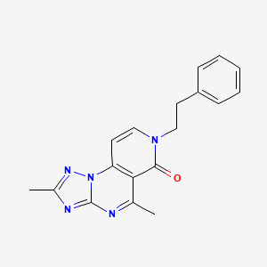 molecular formula C18H17N5O B5313007 2,5-dimethyl-7-(2-phenylethyl)pyrido[3,4-e][1,2,4]triazolo[1,5-a]pyrimidin-6(7H)-one 