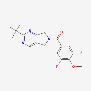 molecular formula C18H19F2N3O2 B5313027 2-tert-butyl-6-(3,5-difluoro-4-methoxybenzoyl)-6,7-dihydro-5H-pyrrolo[3,4-d]pyrimidine 