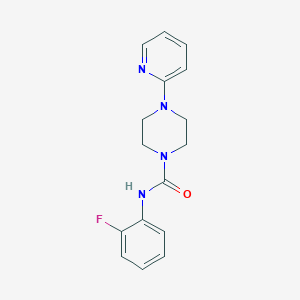 molecular formula C16H17FN4O B5313048 N-(2-fluorophenyl)-4-(pyridin-2-yl)piperazine-1-carboxamide 