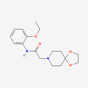 molecular formula C17H24N2O4 B5313049 2-(1,4-dioxa-8-azaspiro[4.5]dec-8-yl)-N-(2-ethoxyphenyl)acetamide 