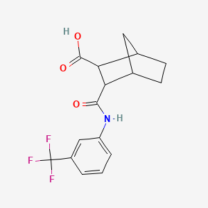 molecular formula C16H16F3NO3 B5313058 3-({[3-(trifluoromethyl)phenyl]amino}carbonyl)bicyclo[2.2.1]heptane-2-carboxylic acid 
