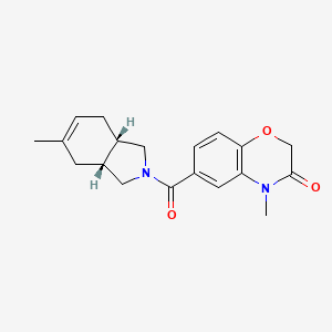 molecular formula C19H22N2O3 B5313123 4-methyl-6-{[(3aR*,7aS*)-5-methyl-1,3,3a,4,7,7a-hexahydro-2H-isoindol-2-yl]carbonyl}-2H-1,4-benzoxazin-3(4H)-one 