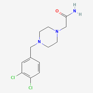 molecular formula C13H17Cl2N3O B5313129 2-[4-(3,4-dichlorobenzyl)-1-piperazinyl]acetamide 