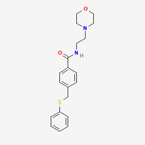 molecular formula C20H24N2O2S B5313133 N-[2-(4-morpholinyl)ethyl]-4-[(phenylthio)methyl]benzamide 