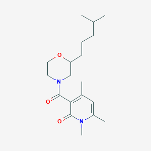 molecular formula C19H30N2O3 B5313141 1,4,6-trimethyl-3-{[2-(4-methylpentyl)-4-morpholinyl]carbonyl}-2(1H)-pyridinone 