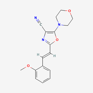 molecular formula C17H17N3O3 B5313154 2-[2-(2-methoxyphenyl)vinyl]-5-(4-morpholinyl)-1,3-oxazole-4-carbonitrile 