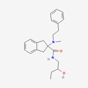 molecular formula C23H30N2O2 B5313157 N-(2-hydroxybutyl)-2-[methyl(2-phenylethyl)amino]-2-indanecarboxamide 