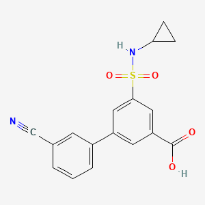molecular formula C17H14N2O4S B5313165 3'-cyano-5-[(cyclopropylamino)sulfonyl]biphenyl-3-carboxylic acid 