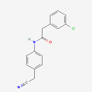 molecular formula C16H13ClN2O B5313166 2-(3-chlorophenyl)-N-[4-(cyanomethyl)phenyl]acetamide 
