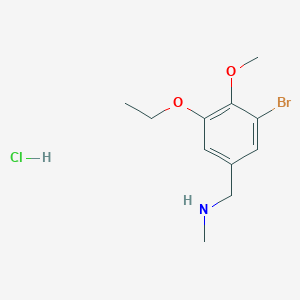 molecular formula C11H17BrClNO2 B5313187 (3-bromo-5-ethoxy-4-methoxybenzyl)methylamine hydrochloride 