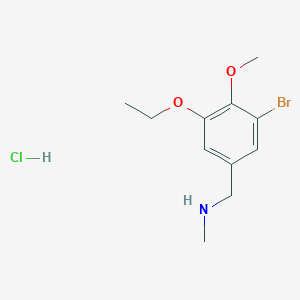 molecular formula C11H17BrClNO2 B5313187 1-(3-bromo-5-ethoxy-4-methoxyphenyl)-N-methylmethanamine;hydrochloride 