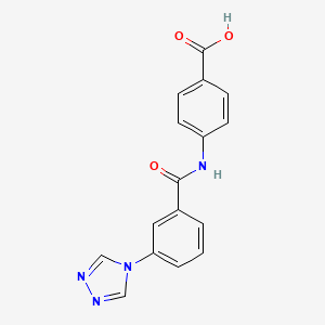 molecular formula C16H12N4O3 B5313192 4-{[3-(4H-1,2,4-triazol-4-yl)benzoyl]amino}benzoic acid 