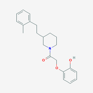 molecular formula C22H27NO3 B5313209 2-(2-{3-[2-(2-methylphenyl)ethyl]-1-piperidinyl}-2-oxoethoxy)phenol 