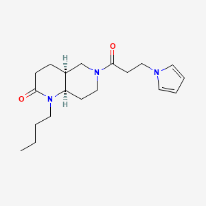 molecular formula C19H29N3O2 B5313212 (4aS*,8aR*)-1-butyl-6-[3-(1H-pyrrol-1-yl)propanoyl]octahydro-1,6-naphthyridin-2(1H)-one 