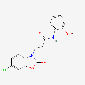 molecular formula C17H15ClN2O4 B5313224 3-(6-chloro-2-oxo-1,3-benzoxazol-3(2H)-yl)-N-(2-methoxyphenyl)propanamide 