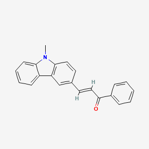 molecular formula C22H17NO B5313238 3-(9-methyl-9H-carbazol-3-yl)-1-phenyl-2-propen-1-one 