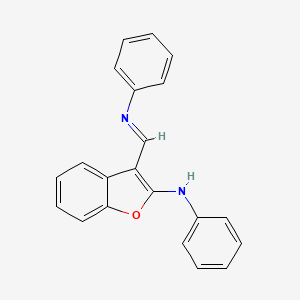 molecular formula C21H16N2O B5313261 N-[3-(anilinomethylene)-1-benzofuran-2(3H)-ylidene]aniline 