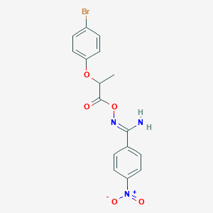 molecular formula C16H14BrN3O5 B5313279 N'-{[2-(4-bromophenoxy)propanoyl]oxy}-4-nitrobenzenecarboximidamide 