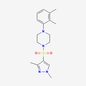 molecular formula C17H24N4O2S B5313296 1-(2,3-dimethylphenyl)-4-[(1,3-dimethyl-1H-pyrazol-4-yl)sulfonyl]piperazine 