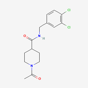 molecular formula C15H18Cl2N2O2 B5313297 1-acetyl-N-(3,4-dichlorobenzyl)-4-piperidinecarboxamide 