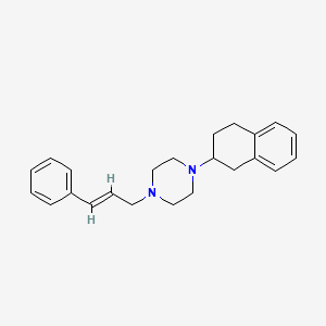 molecular formula C23H28N2 B5313311 1-(3-phenyl-2-propen-1-yl)-4-(1,2,3,4-tetrahydro-2-naphthalenyl)piperazine 