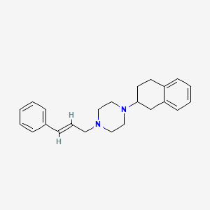 molecular formula C23H28N2 B5313311 1-[(E)-3-phenylprop-2-enyl]-4-(1,2,3,4-tetrahydronaphthalen-2-yl)piperazine 