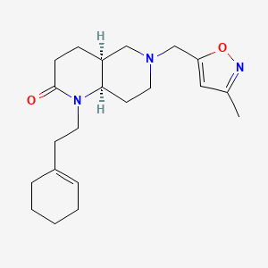(4aS*,8aR*)-1-(2-cyclohex-1-en-1-ylethyl)-6-[(3-methylisoxazol-5-yl)methyl]octahydro-1,6-naphthyridin-2(1H)-one