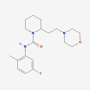 molecular formula C19H28FN3O2 B5313323 N-(5-fluoro-2-methylphenyl)-2-[2-(4-morpholinyl)ethyl]-1-piperidinecarboxamide 