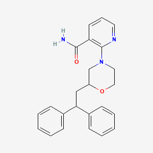 molecular formula C24H25N3O2 B5313327 2-[2-(2,2-diphenylethyl)-4-morpholinyl]nicotinamide 