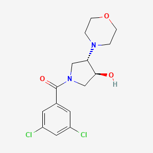 molecular formula C15H18Cl2N2O3 B5313329 (3S*,4S*)-1-(3,5-dichlorobenzoyl)-4-(4-morpholinyl)-3-pyrrolidinol 