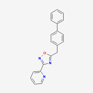 molecular formula C20H15N3O B5313334 2-[5-(biphenyl-4-ylmethyl)-1,2,4-oxadiazol-3-yl]pyridine 