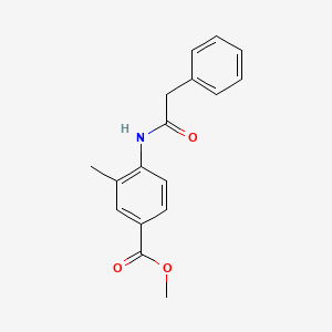 molecular formula C17H17NO3 B5313342 methyl 3-methyl-4-[(phenylacetyl)amino]benzoate 