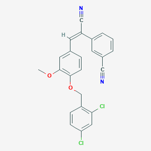 molecular formula C24H16Cl2N2O2 B5313380 3-(1-cyano-2-{4-[(2,4-dichlorobenzyl)oxy]-3-methoxyphenyl}vinyl)benzonitrile 