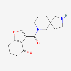 molecular formula C17H22N2O3 B5313381 3-(2,7-diazaspiro[4.5]dec-7-ylcarbonyl)-6,7-dihydro-1-benzofuran-4(5H)-one hydrochloride 