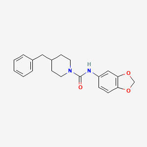 molecular formula C20H22N2O3 B5313384 N-1,3-benzodioxol-5-yl-4-benzyl-1-piperidinecarboxamide 