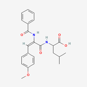 molecular formula C23H26N2O5 B5313392 N-[2-(benzoylamino)-3-(4-methoxyphenyl)acryloyl]leucine 
